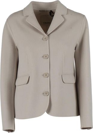 Max Mara Giacca Magia - Dames - Blazers - Grijs - L - Wol - Jassen