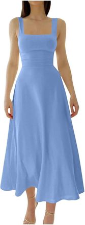 Generic Plain Formal Date Night Evening Gowns Elegant Dresses for Women Fall Summer Slip V Neck Maxi Long Slim Tunics Dresses Homecoming Dresses Ladies 2025 S