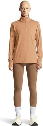 Craft Flow Halfzip Longsleeve Womens Workout Syrup/Melange : LG, Elastane/Polyester