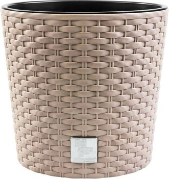 Prosperplast Maceta redonda 37,65 litros Rato con cubilete para plantar en color mocca 40 x 40 x 37,5 cm