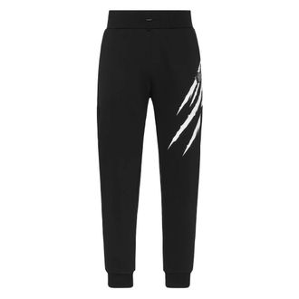 Plein Sport Broeken, Heren, Zwart, M, Katoen, Joggingbroek Scratch
