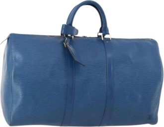Louis Vuitton Pre-owned Vintage Epi Boston Tas - Dames - Vintage Weekendtas - Blauw - ONE Size - Leer - Vintage