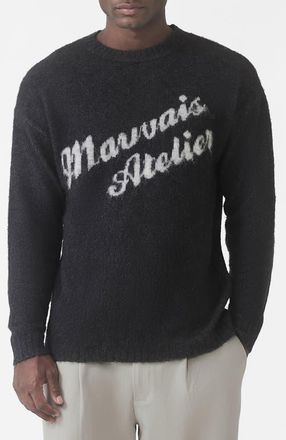 Mauvais Atelier Oversized Brushed Knit sweater in Dark Grey at Nordstrom, Size Xx-Large