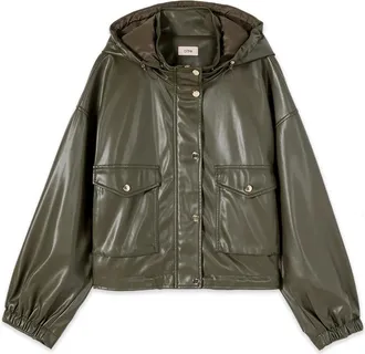 Oltre Jassen, Dames, Groen, XL, Polyester, Jas met capuchon en zakken