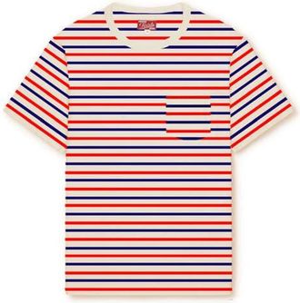 Fortela Yakut Ribbed Motif T-Shirt in Red/blue Stripes at Nordstrom, Size Medium