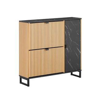 SoBuy Armario zapatero de 2 puertas 90x24x88.5cm moderno