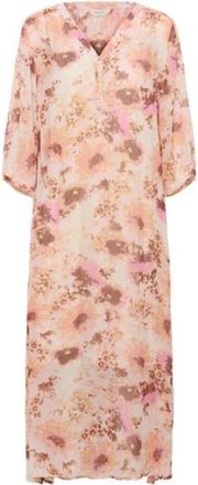 Part Two Roze Verspreide Bloem Jurk - Dames - Maxi kleedjes - Roze - 3XL - Kleedjes