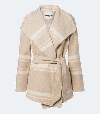 Isabel Marant Brea striped wrap coat