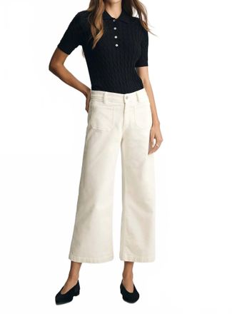 Mavi Paloma Marine Wide Leg Pants In White Cord