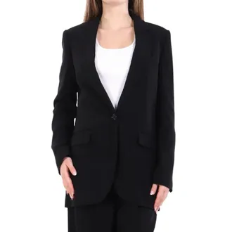 Michael Kors Jassen, Dames, Zwart, XS, Wol, Crepe Blazer