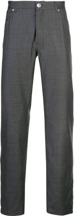 Brunello Cucinelli Medium Grey Wool Trousers, Brand Size 56 (US Size 40)