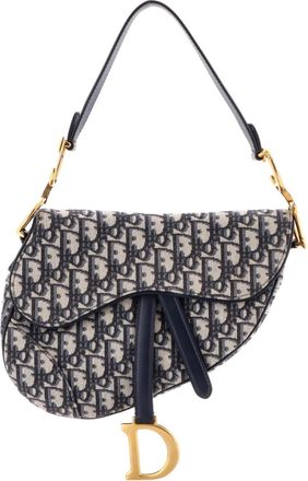 Dior Saddle Handbag Oblique Canvas Medium shoulder bag - Blauw