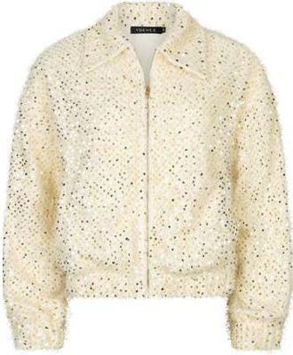 Ydence jasje met pailletten ecru