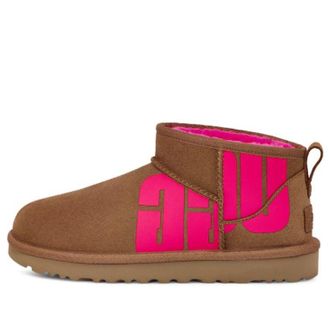 UGG (WMNS) UGG Classic Ultra Mini Broken Logo Chestnut Pink 1126373-CTPNK