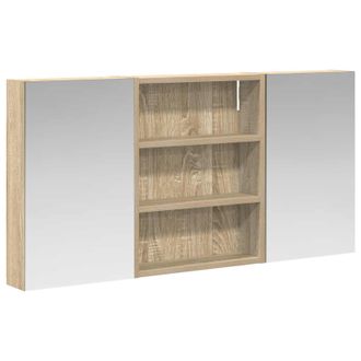 vidaXL Juego De Muebles De Ba&ntilde;o Con Estante 3 Pcs 100 X 10,5 X 50 Cm Vidaxl