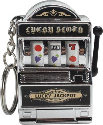 Generic mayDONG Fruit Slot Machine Keychain Lucky Charm Jackpot Keychains Mini Casino Pendant Bag Charm Novelty Gifts for Kids Adults