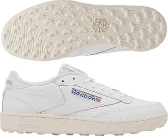 Reebok Mens Club C Golf Sneaker, FTW White/Chalk, 40.5