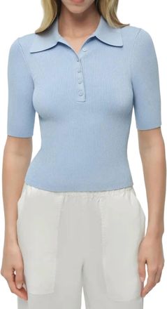 SIMKHAI Secily Polo Top In Tidepool