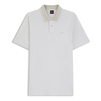 HUGO BOSS Tops, Heren, Beige, S, Orange Polo
