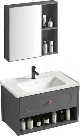 Rea Un Conjunto De Muebles De Ba&ntilde;o Con Lavabo Rea River 60cm Grey