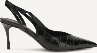 Ferragamo Crocodile-effect leather Slingback Pumps Female 7.5