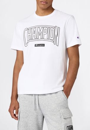 Champion T-Shirt CHAMPION COLLEGE Relax Fit Crewneck T-Shirt, Herren, Gr. XXL, wht, Obermaterial: 100% Baumwolle, normal, Rundhals, Shirts T-Shirt, f&uuml;r sportli