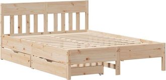 vidaXL Bed Frame without Mattress 140x200 cm Solid Wood Pine Vidaxl
