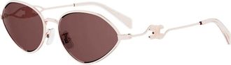 Celine Celine - Wire Zonnebrillen - unisex - Accessoires - Beige - Maat: 58 MM
