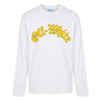 Off-white Graphic shirt met lange mouwen - Heren - Tops - Wit - Maat: L Katoen