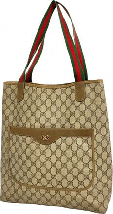 Gucci Brown Pvc Tote Bag (Pre-Owned)