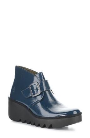 FLY London Birt Wedge Bootie in 014 Navy Nappalak at Nordstrom Rack, Size 8-8.5Us / 39Eu