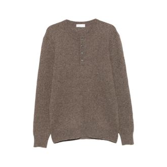 Roberto Collina Maglione Henley in maglia - - Knitwear - Uomo - Marrone - 2XL