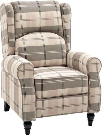 HOMCOM Homcom - Recliner Chair for Living Room Wingback Chair with Padded Armrest Khaki