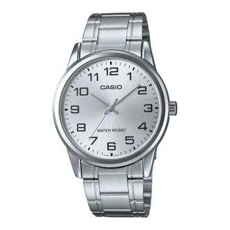 Casio Mens Silver Bracelet Watch with Silver Dial - MTP-V001D-7B
