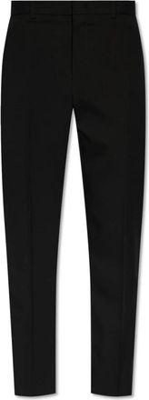 Jil Sander Wollen Pantalon met Plooi - Heren - Nette broeken - Zwart - L - Wol - Broeken