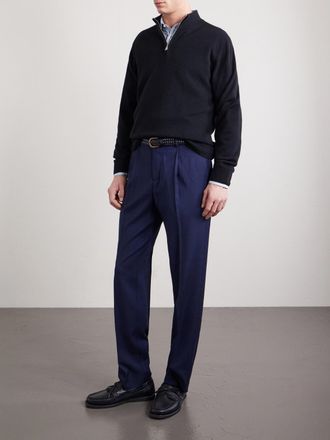 Sunspel Cashmere Half-Zip Sweater