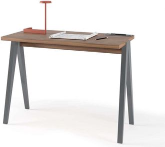 HERDASA Herdasa - Mesa Estudio Mod-629 Acabado Nogal/gris, 47x 107 X 78 Cm (fondo X Ancho X Alto)