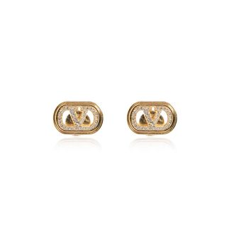 Valentino Garavani Ovalette Oorbellen - Dames - Oorbellen - Geel - ONE Size - Accessoires