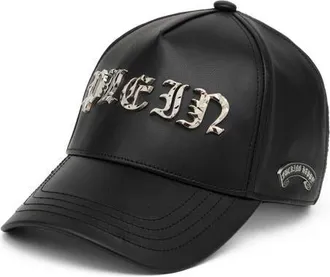 Philipp Plein Baseball Cap Gothic Plein Unisex in Black/gold at Nordstrom, Size 00