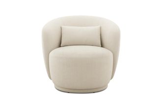 Castlery Avery Swivel Armchair Customized, (Washed Chenille) Cream, Machine Washable, 360-&deg; Swivel for Chairs, Castlery, Beige