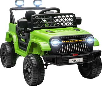 OEM Coche El&eacute;ctrico Para Ni&ntilde;os Con Bater&iacute;a 12v Mando A Distancia Velocidad Ajustable Usb Faros Bocina Verde