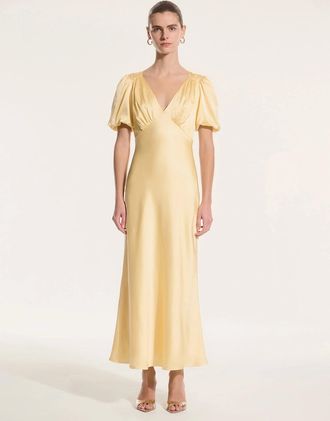 Omnes Womens Rosie Dress in Vintage Yellow - Size: 18