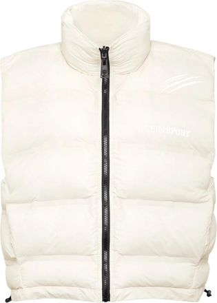 Plein Sport Lichtgewicht Gewatteerd Vest Scratch - Dames - Bodywarmers - Grijs - 2XL - Polyester - Fitness