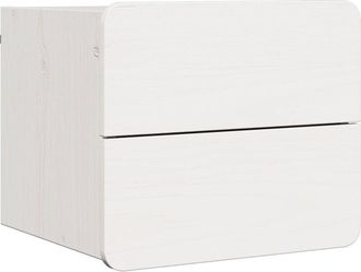 vidaXL Vidaxl - Bedside Table with Drawer White 39 x 34 x 33 cm Solid pine wood