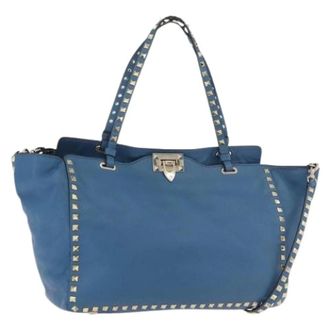 Valentino Pre-owned Handbags, female, Blue, Size: ONE SIZE Pre-owned Vintage Tote Bag