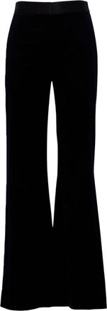 Victoria Beckham Alina Trouser - Dames - Wijde Broeken - Blauw - 2XS - Wol - Broeken
