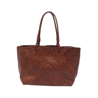 Ibeliv Tassen, Dames, Bruin, ONE Size, Leer, Bazika Geweven Leren Shopper