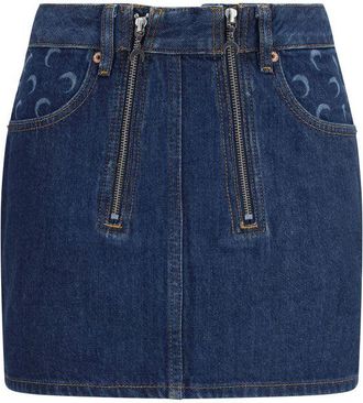 Marine Serre Cotton Mini Womens Skirt