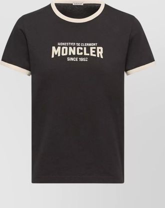 Moncler printed cotton crew neck t-shirt