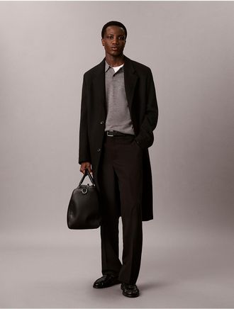 Calvin Klein Mens Wide Leg Trousers - Black - 29W x 30L